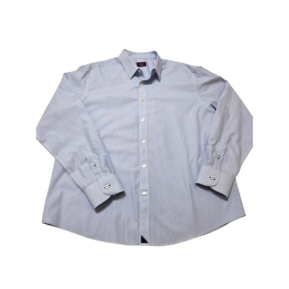 Untuckit Button Shirt Men's XL Blue White Stripe Wrinkle Free 100% Cotton I5.2 - Picture 12 of 12